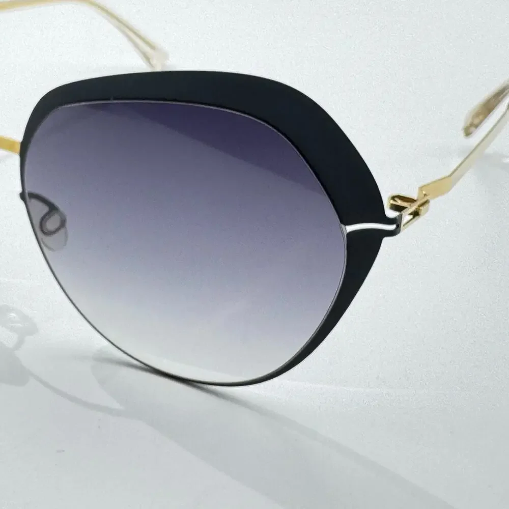 Mykita Sunglasses Lite Sun Mette Col 256 Indigo Gold Butterfly Oversize Gradient